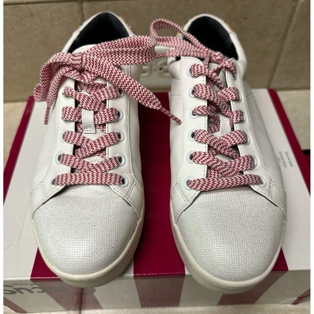 Circus‎ by Sam Edelman White Beaded Heal Sneakers, Size 8.5